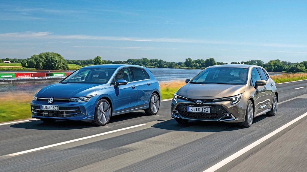 Toyota Corolla og VW Golf: Hybridkørsel sammenlignet